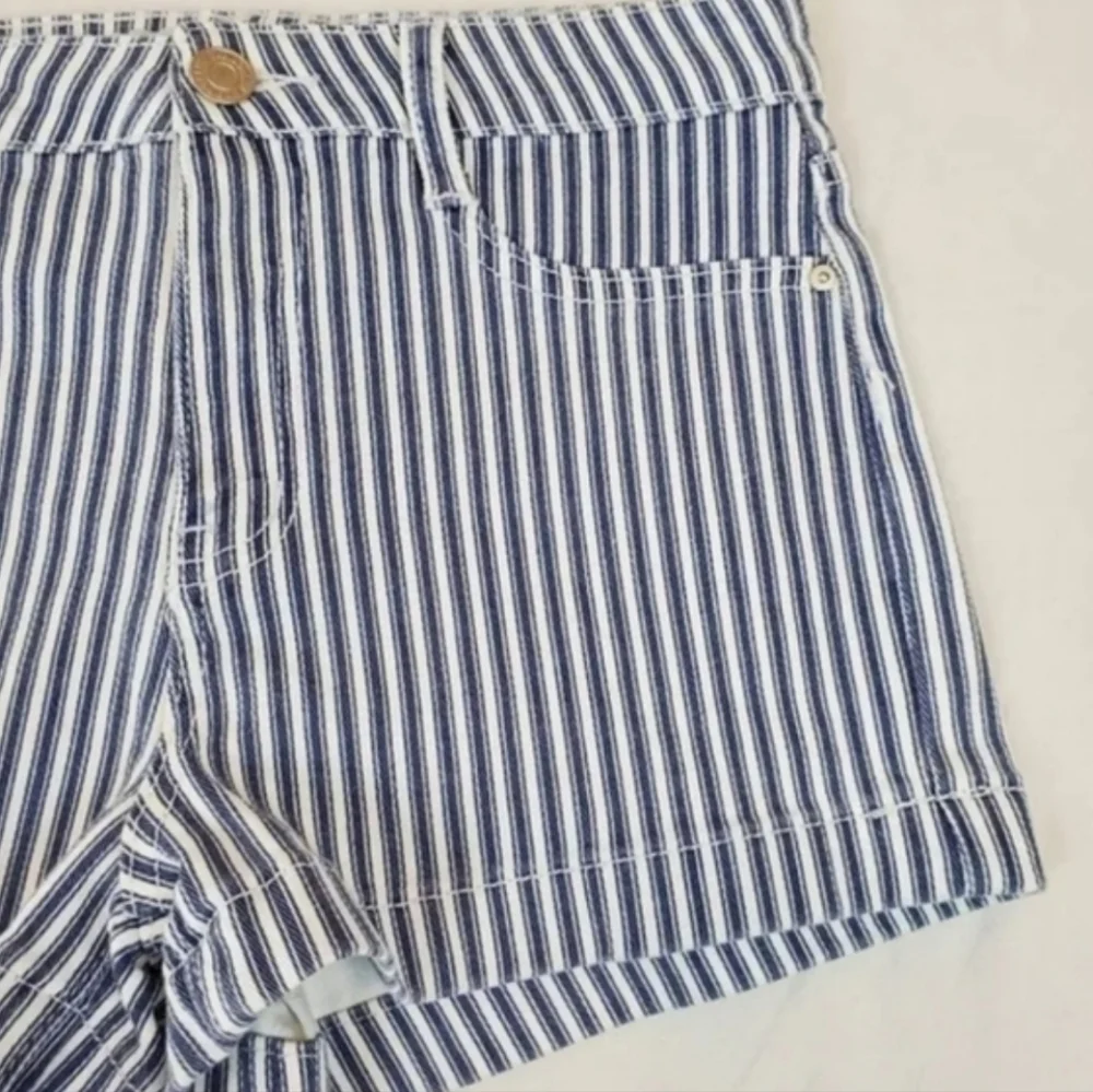 Indigo Rein stripe high rise shorts